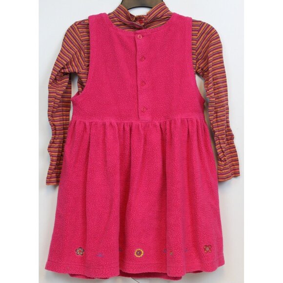 VTG Disney Store 2pc Fleece Minnie Mouse Dress Set sz 7/8 Striped Shirt Winter - Picture 5 of 10